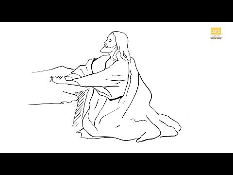How to Draw Jesus Christ drawing II Jesus Christ Praying drawing II part 01 II #artjanag