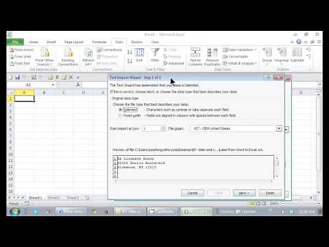 How to Unmerge Word Mailing Labels Into Excel : Office Software Help