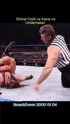 Stone Cold vs Kane vs Undertaker SmackDown 2000 01 04 #wwewrestler #wwe