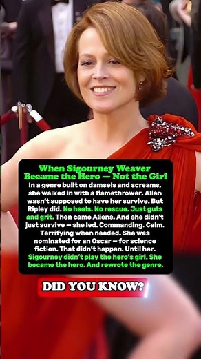 This Scene Made Sigourney Weaver a Legend! #sigourneyweaver