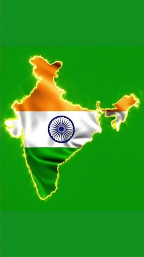 FREE No Copyright Green Screen Indian Flag Inside India Map 🇮🇳🗺️ | Loop Animation | 4K Overlay