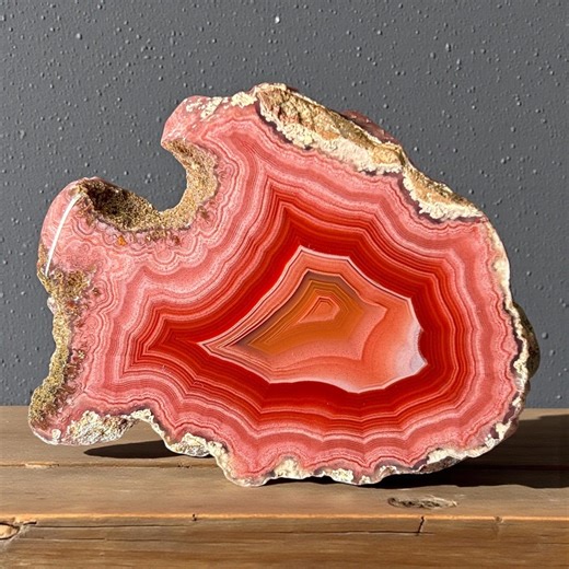 Top Color, Intense Red and Pink Parallax Banded Laguna Agate Gem SLAB, Rare Mexican Museum Quality Specimen for Display or Jewelry - Etsy