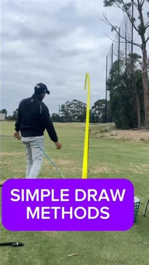 Draw reference drill. Simple and easy! #golfcoaching #golftechnique #golf