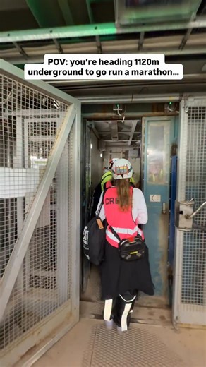 151K views · 11K reactions | A 2 minute and 42 second lift down into the mine to the start line of the @worldsdeepestmarathon … What’s the strangest race you’ve ever run?? | The Running Channel | Facebook
