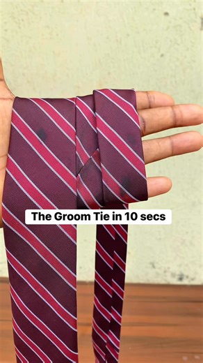 Knotting the cute groom tie in 10 seconds✅ | Ibe Roseline