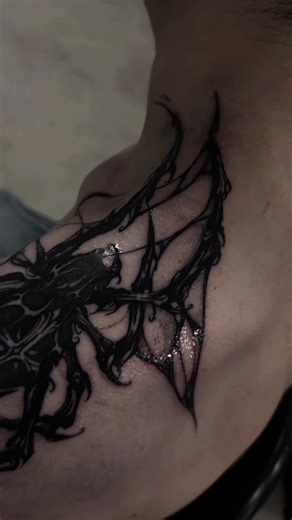 Creative Spider Cybersigilism Tattoo Design Ideas