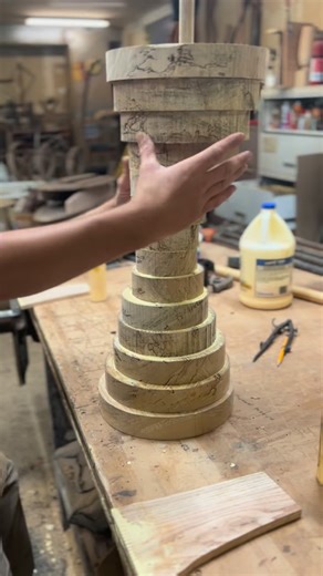This hall table was a joy to build — a piece where craft and spirit met. The amazing grain of the spalted sycamore has a voice all its own. We mitered the corner joint into a waterfall so the grain could continue its story — flowing over the “edge” and down to the floor as if gravity and wood were in agreement. The laminating and bending of the spiral element took patience, humility, and listening. We had to do 4 attempts to get the final piece. The stacked spalted pedestal was pure joy to turn 