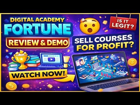 Digital Academy Fortune Review & Demo | online course business | Done-for-you online course system
