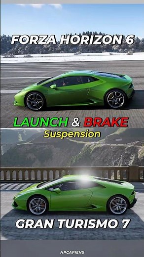 Huracan LP610-4 Launch & Brake Physics: GT7 vs FH6