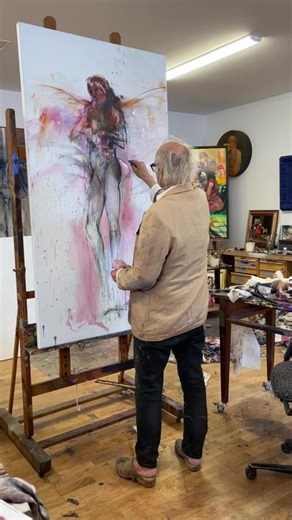 Expressive Oil Painting Tutorial with Igor Rojs: Red Dress by Adrian Berenguer