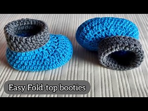 Easy Crochet Baby Booties for beginners | step by step