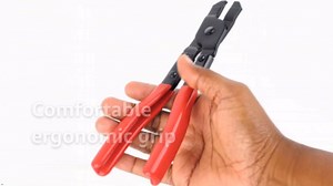 Clamp Pliers Carbon Steel Universal Ear Type CV Boot Clamp Plier Ear-Type Ear Type Clamp Plier for All Earless Type CVJ Boot Clamps Auto Repair Tool 12.1in Compression Joint Tool