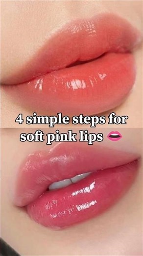 4 simple steps for soft and pink lips 👀#lipcare #aesthetic #beautytips #shorts