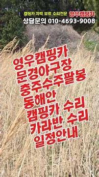 [영우캠핑카] 캠핑카.카라반 문경야구장 충주 수주팔봉 동해 삼척 강릉 고성 화진포까지 수리 일정 안내