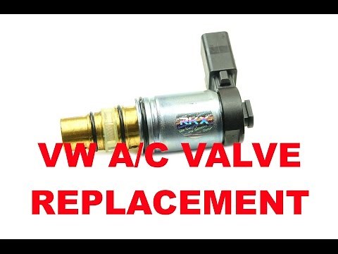 VW AC compressor solenoid valve diagnosis and replacement Sanden PXE16 and PXE14