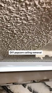 What’s the worst experience you’ve had with popcorn ceilings?! Ours was a semi-gloss painted popcorn room. It was awful to remove!! #popcorn #diy #ceilings | Nik and Liv DIY
