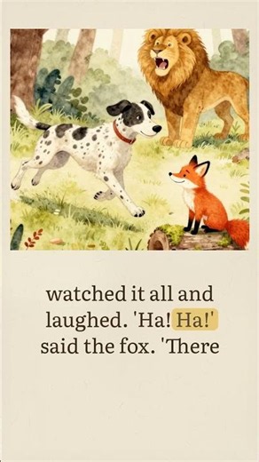 Read-Along: The Hound And The Fox 📖 Learn to Read with Aesop's Fables #Shorts