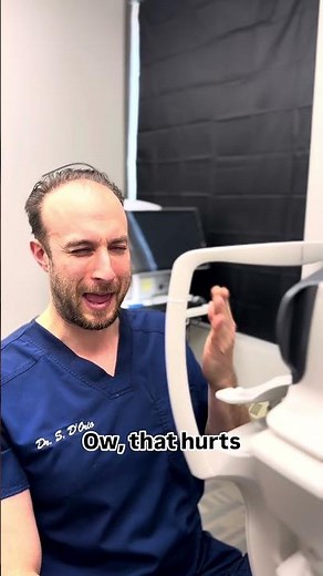 The dreaded air puff test...