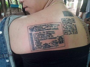 No ID, no problem: Thai woman tattoos it on her back (PHOTOS)