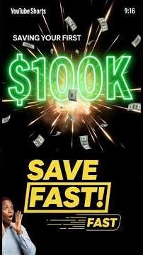 How I'd Save My First $100,000 FAST (If I Had to Start Over) #savingmoney #save100kfast