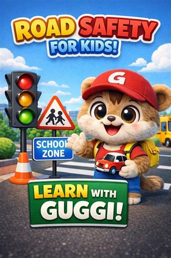 Road safety for kids , learn with Guggi #roadtrip #saftyrules #safety #learn #kidsvideo