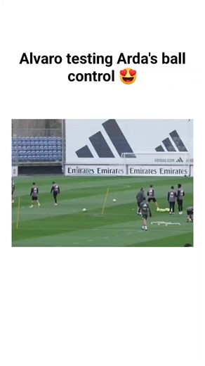 @scrollsports.vibe on Instagram: "This December 19, 2025, post shares a lighthearted Real Madrid training clip where left-back Álvaro Carreras playfully tests Arda Güler's first-touch control with unpredictable passes, which Güler masters effortlessly using both feet. Güler, the 20-year-old Turkish prodigy who joined Madrid in 2023 after injury delays, impressed in the recent December 17 Copa del Rey win over CF Talavera, fueling fan hopes despite reports of shrinking minutes under coach Carlo A
