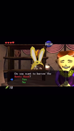 Ovrslpt.n64 on Instagram: "Selling the Bunny Hood! My personal favorite mask from the Mask Shop! It’s the final step in the Happy Mask side quest and unlocks 5 new masks, including the Sheikah Mask of Truth! The Running Man can be found doing laps on the main road going around Lon Lon Ranch but only appears after you collect all three spiritual stones! After you sell the mask to The Running Man becomes even faster and even knocks Link over if you stand too close to him! What’s YOUR favorite mask