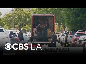 South LA neighborhood under evacuation orders after police find large stash of fireworks