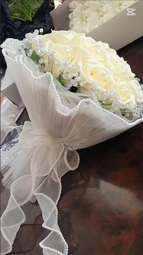 Make a DIY White Rose Bridal Bouquet | Step-by-Step Tutorial #bouquet #diyflowers