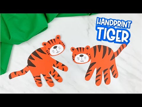 Handprint Tiger Craft For Kids