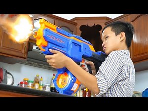 NERF TIN AND LUAN GUN VS GUN BATTLE