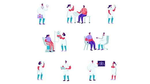 Medicine Doctors Characters 2D Animation Pack