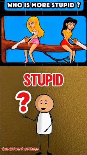 12/365🧠Who Is More Stupid? 😂 | Funny Riddle Challenge#unfrezzmyaccount