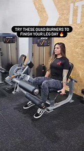 12K views · 96 reactions | Get the most out of the leg extension machine! Add one of these combos to the end of your leg day for a killer quad pump 掠 1) Tempo reps (2 sec pause + 4 sec release) 2) Drop set (10 reps, lower weight, repeat until failure) 3) Superset with heel elevated goblet squats Try this next leg sesh! Our Cockburn trainer @liftwithtara feeling the burn  #revofitness #legday #quadworkout | Revo Fitness | Facebook