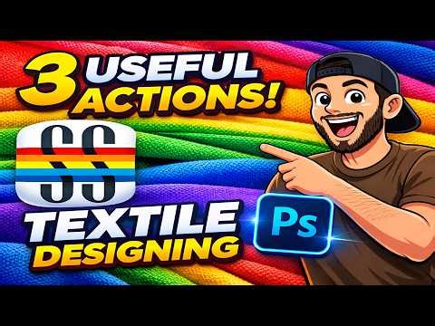 3 Useful Actions | Textile Designing | Photoshop Tutorial