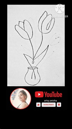 line art ✏️💐| easy aesthetic one-line drawing |minimal drawing | drawing for beginners |single line