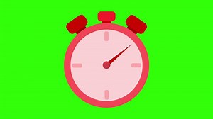 Download stop watch loop animation on green background for free