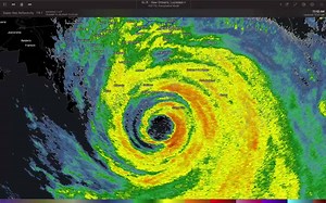 7.4K views · 34 reactions |  Hurricane Ida is now showing a double eyewall structure on radar. Inner eye is about 20 miles wide. Outer eye is about 50 miles wide. Landfall occurred at 11:55 AM in Port Fourchon, Louisiana with winds of 150 mph. | Meteorologist Brantly Keiek | Facebook