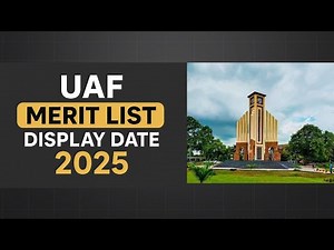 Uaf merit list 2025 | Uaf morning + Self finance merit list date ‪@UGProton‬