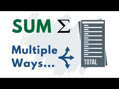 Various ways to calculate totals in Excel