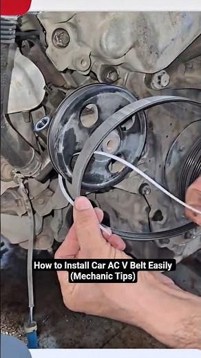 How to Install Car AC V Belt Easily (Mechanic Tips) #shorts #mechanic