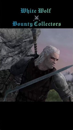 White Wolf vs. 3 Bounty Collectors: Unexpected Defeat! #skyrim #witcher #gaming #mods #pc #xbox #ps5