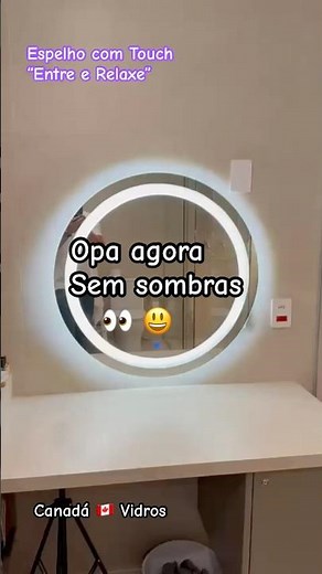 Espelho Redondo para Banheiro com LED Integrada e Touch Screen
