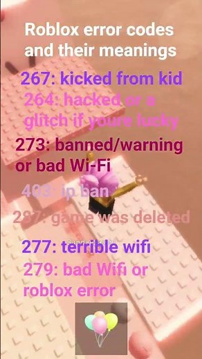 Roblox error codes! #roblox #error #viral