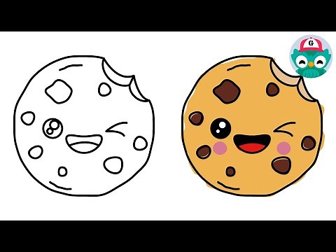 How to Draw a CHOCOLATE CHIP COOKIE Step by Step - Super Easy!