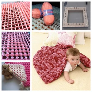 Pretty Pom Pom Baby Blanket - Free Video Tutorial