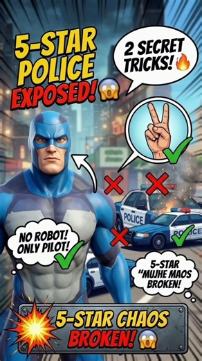 HOW TO REMOVE 5-STAR POLICE INSTANTLY IN ROPE HERO VICE TOWN! 🔥 #ropeherovicetown #gamingshorts