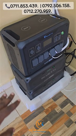 MK_homestyles on Instagram: "✅ INSTALLATION COMPLETE – PANTRY POWER BACKUP READY! ⚡🔥 We’ve successfully completed the installation of this premium off-grid power backup system, and it’s now fully operational and ready for any power outage — silent, fuel-free, and interruption-free. 🌟 Smart Off-Grid & Backup Power Solution Silent. Reliable. Built for total power freedom. 🔌 System Installed • Bluetti AC500 Inverter • 2 × B300K Lithium Batteries ☀️ Solar Setup (Fully Off-Grid) • 4 × 585W Solar P