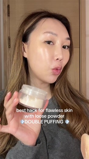 Double Puffing Technique for Smooth Loose Powder