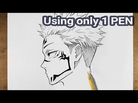 How to draw Sukuna Anime Jujutsu Kaisen | How to draw Anime